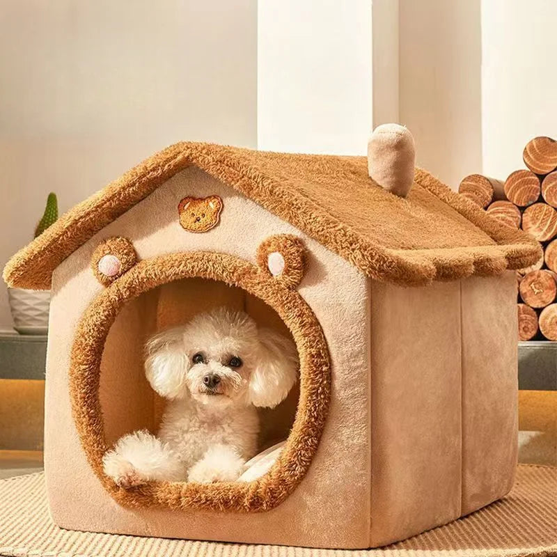 Casa para cães e gatos, casa pequena, pode ser desmontada e lavada, con cama!