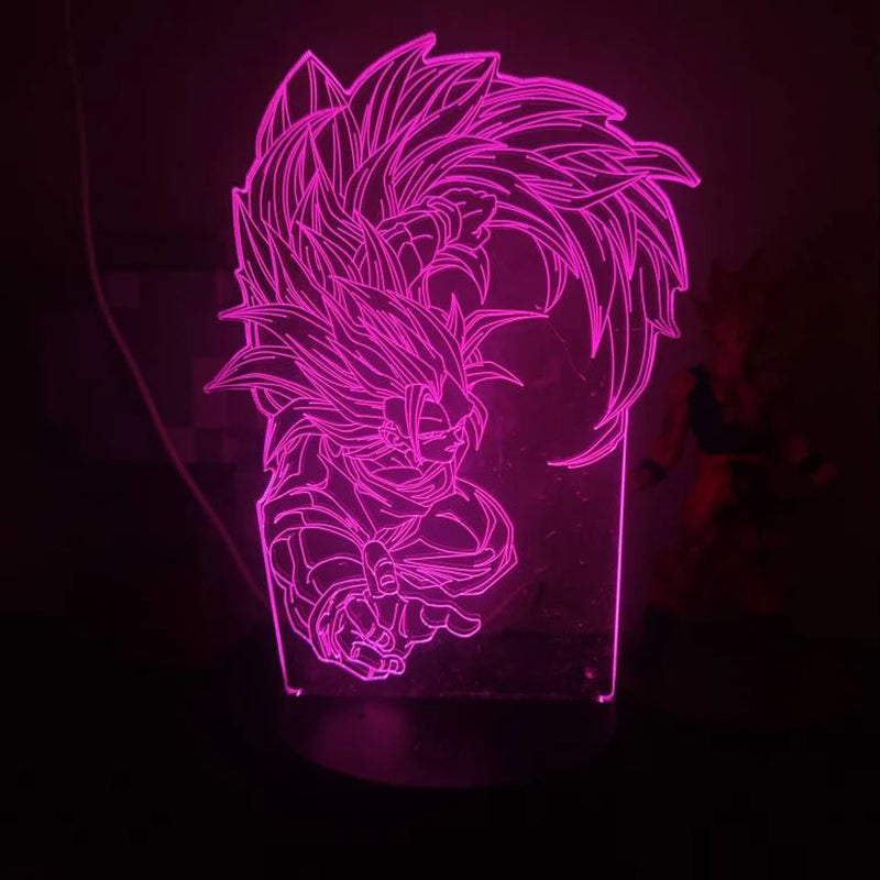 lâmpada 3d led night light goku, jiren, broly ETC...