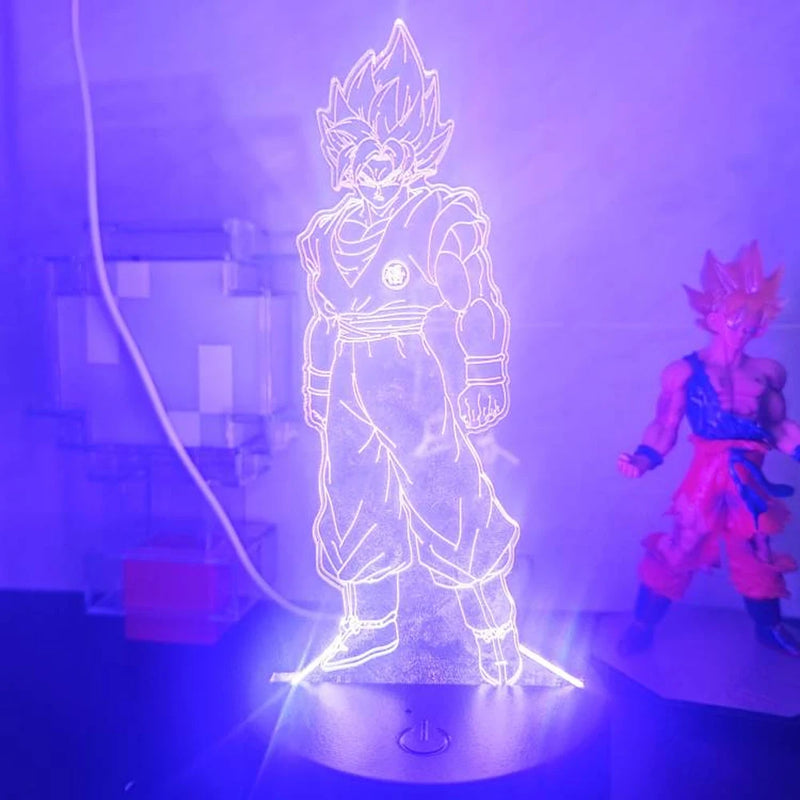 lâmpada 3d led night light goku, jiren, broly ETC...