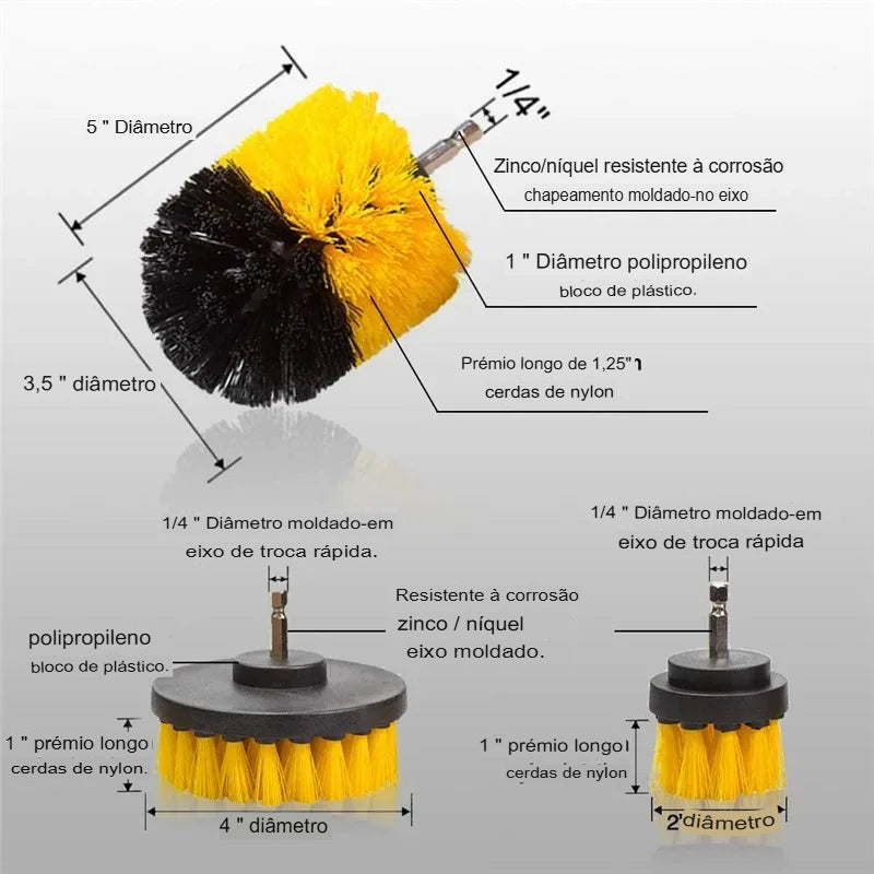 escova de limpeza elétrica com brocas!