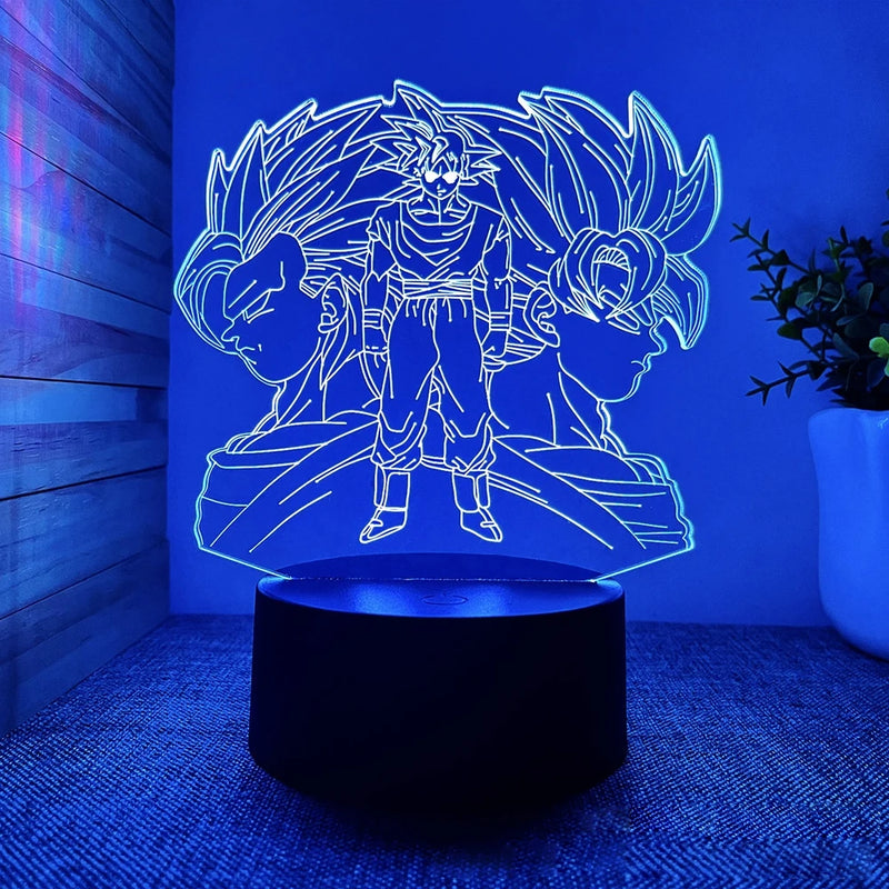 lâmpada 3d led night light goku, jiren, broly ETC...