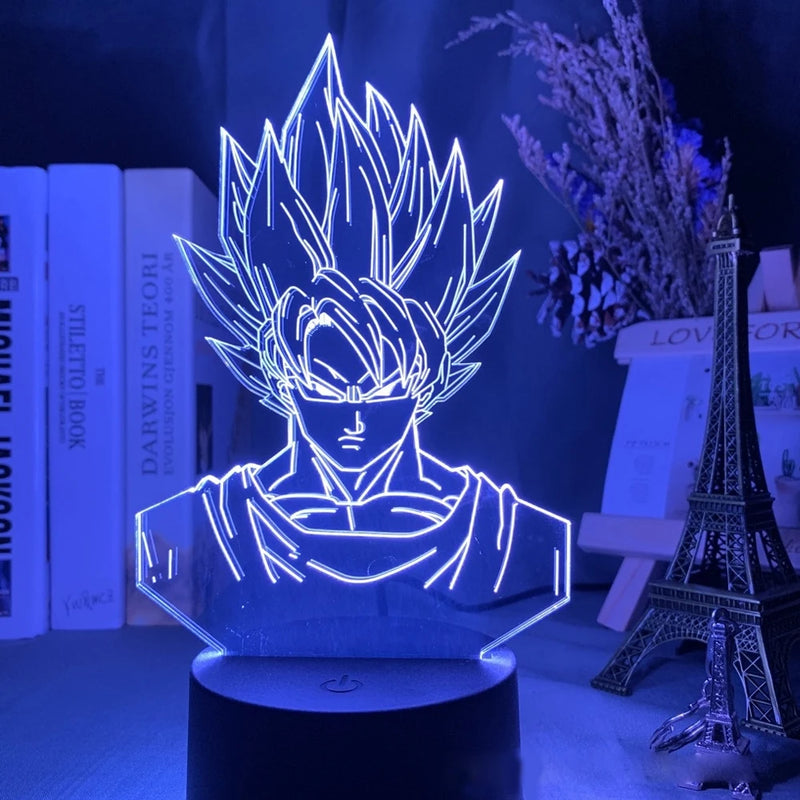 lâmpada 3d led night light goku, jiren, broly ETC...