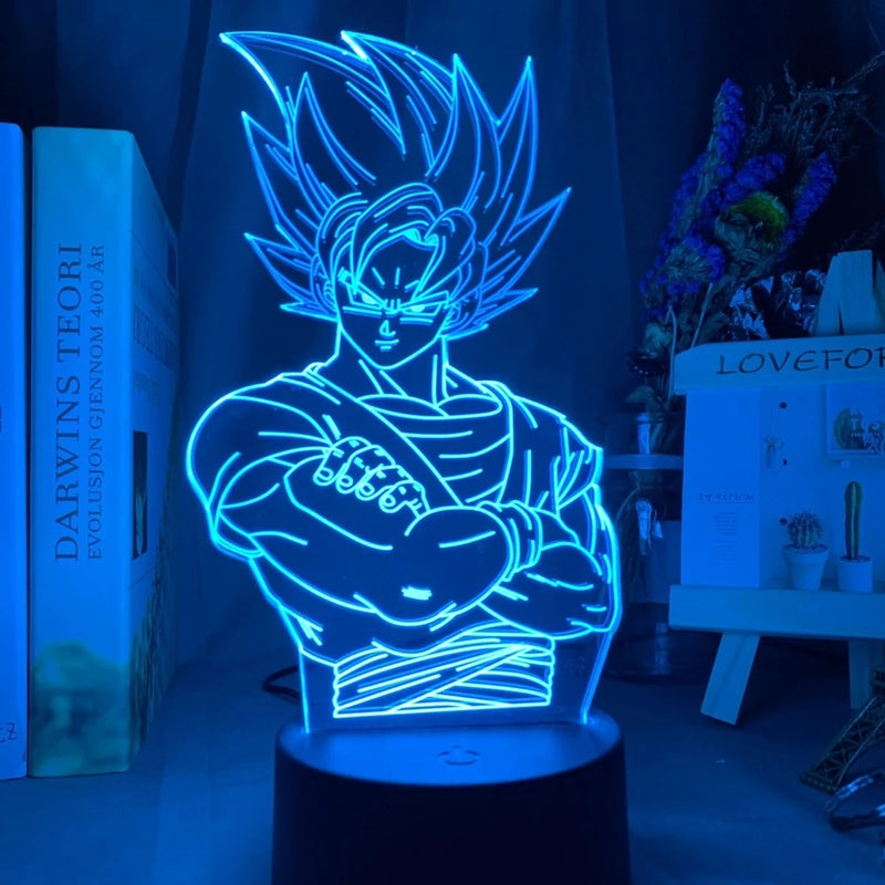 lâmpada 3d led night light goku, jiren, broly ETC...