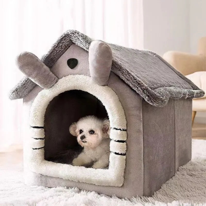 Casa para cães e gatos, casa pequena, pode ser desmontada e lavada, con cama!