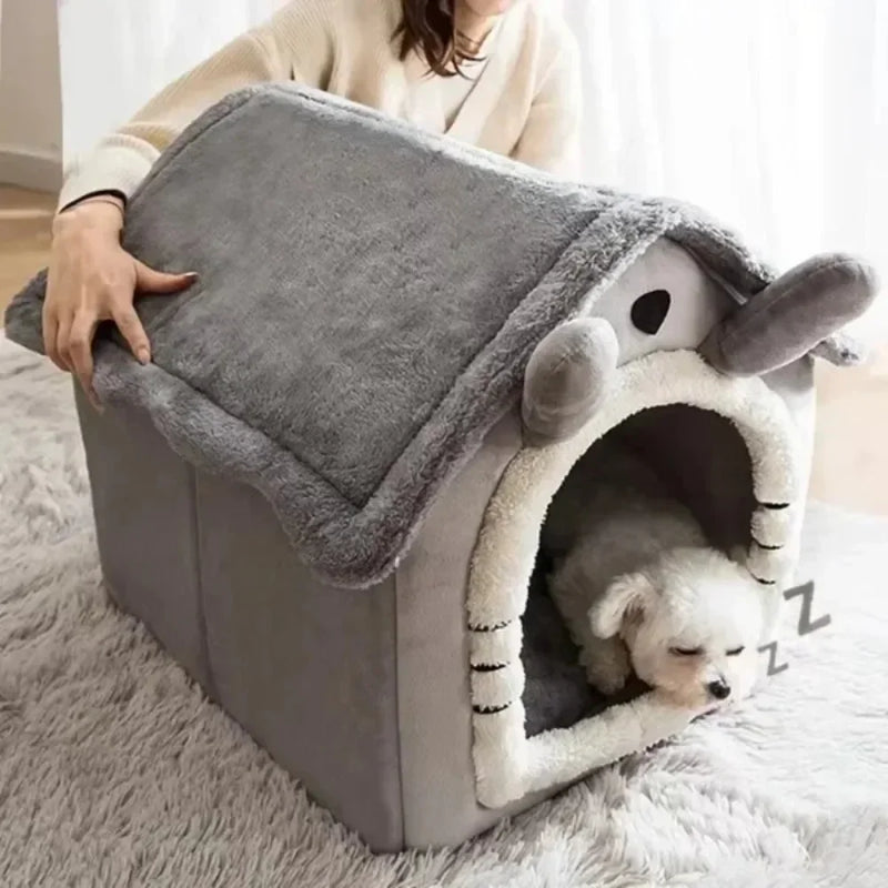 Casa para cães e gatos, casa pequena, pode ser desmontada e lavada, con cama!