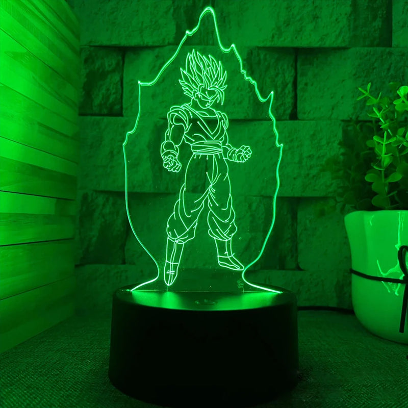 lâmpada 3d led night light goku, jiren, broly ETC...