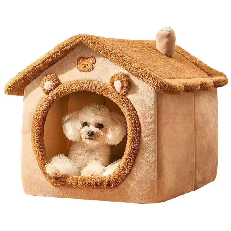 Casa para cães e gatos, casa pequena, pode ser desmontada e lavada, con cama!