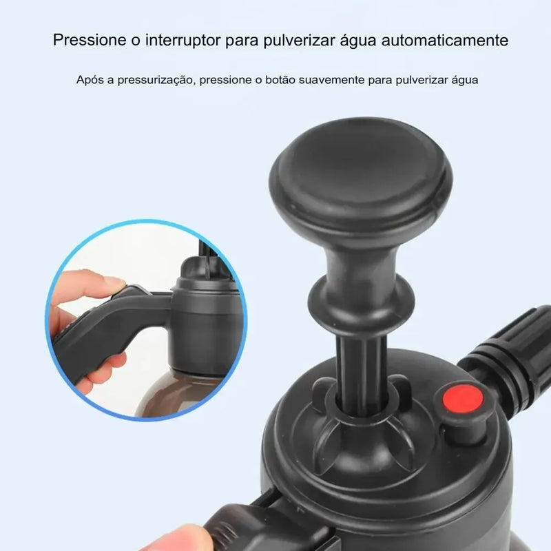 Pulverizador de espuma para lavagem de carro, 2l, portátil, pulverizador de pressão de ar, desinfecção de plástico, garrafa de água