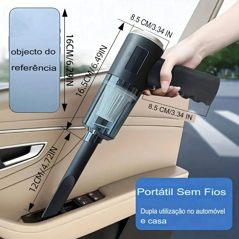 Aspirador 3 em 1 combinação de sucção e sopro integrado aspirador de pó carregamento usb aspirador de pó doméstico para carro pequeno e grande - Vilord