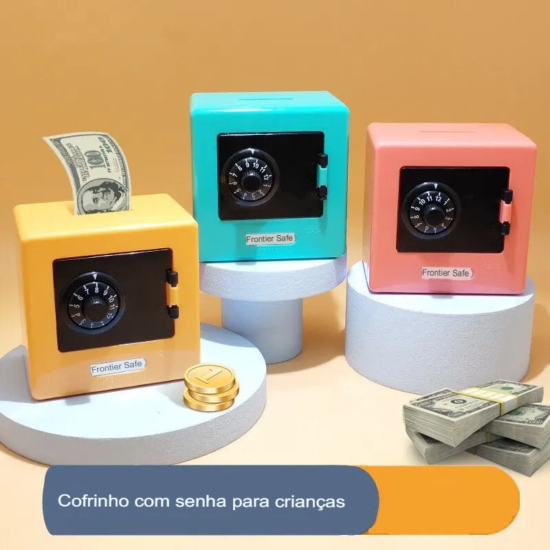 Mini cofre caixa de dinheiro retro atm rotativa senha dinheiro - Vilord